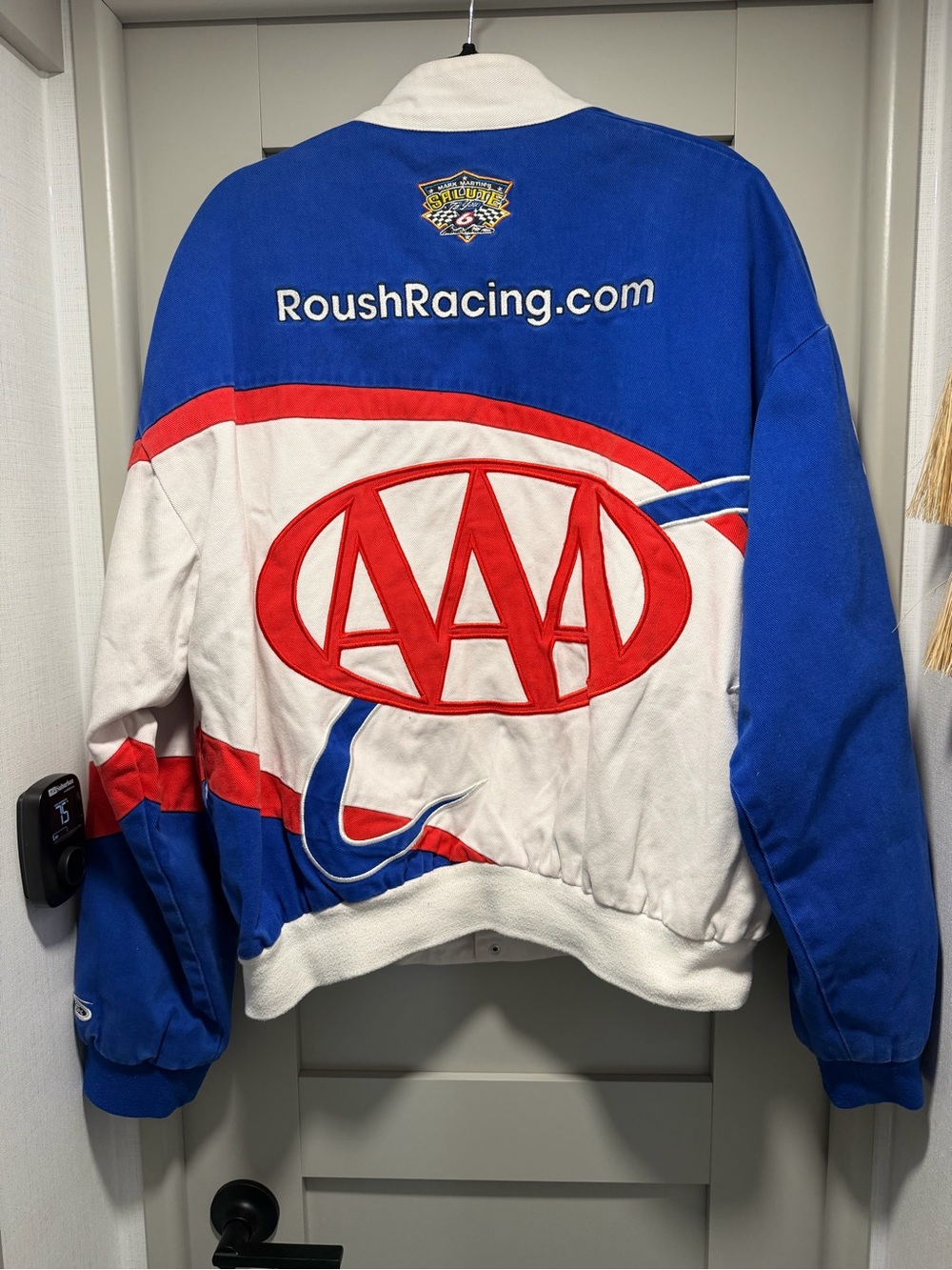 Blue & White Racing Jacket - Men's - Picture 11 of 16